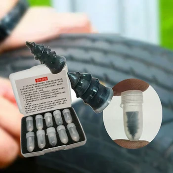 10Pcs Универсален вакуум гуми ремонт пирон за автомобили камиони мотоциклет скутер велосипед гума пункция ремонт безкамерни гумени нокти