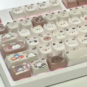 140 клавиша персонализирани подарък сладък котка keycaps нови MAO keycaps квадратна термична сублимация механична клавиатура