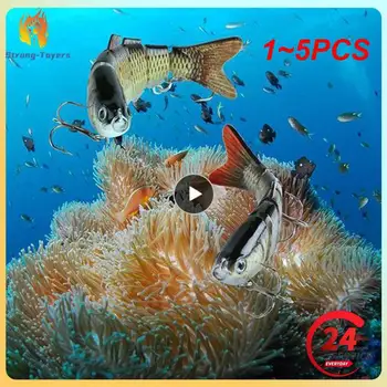 1~5PCS Мини риболовна примамка 6 сегмента Съвместна стръв 6CM / 4.7G Плувна стръв потъващи воблери за щука бас Фалшиви рибни аксесоари Справяне