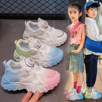 Damyuan 26-37 Детски обувки Популярни спортни обувки Ежедневни мрежести дишащи детски обувки за бягане Момче момиче обувки Детски обувки