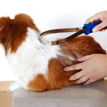 Pet Hair Remover Ергономична дръжка Pet Grooming Tool Dog Shedding Brush Ефективна коса Pet Supply Comb Brush Cleaning Messages