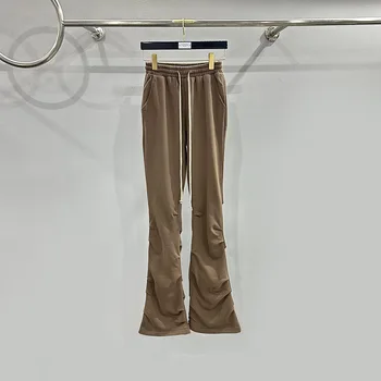 Дамско облекло Рик Дамски дълги панталони Y2k Новият разкроен панталон Ro Owens шнур плисиран тънък тънък панталон