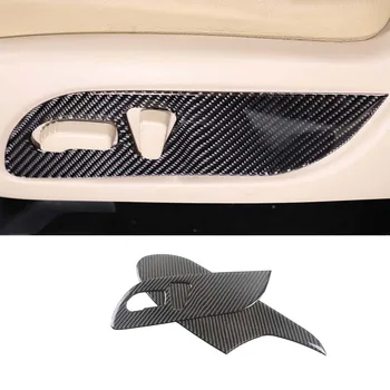 За Nissan Pathfinder 2013-2018 Превключвател за регулиране на столчето за кола Декоративен панел стикер меки въглеродни влакна интериорни аксесоари LHD