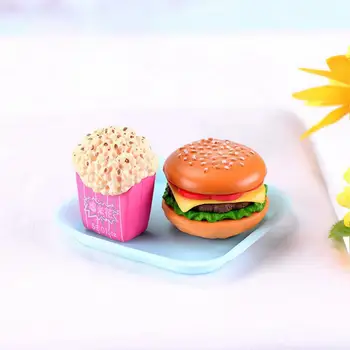 Микро пейзаж малка статуя миниатюри бонсай декор бързо хранене фигурка торта орнамент хамбургер модел кукла аксесоари
